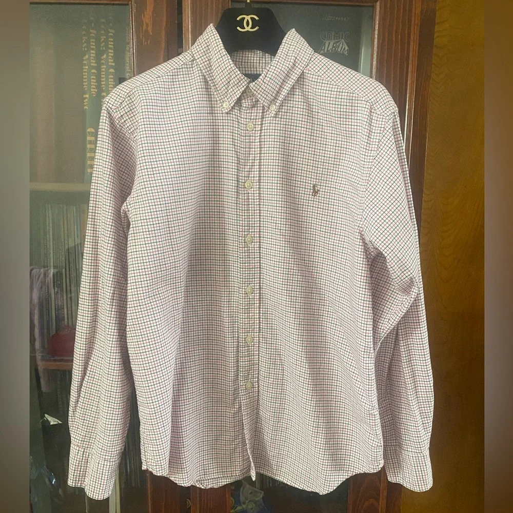 Ralph Lauren Youth Long Sleeve Button Up Shirt Size 14/16